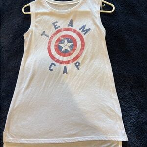 Marvel White Captain America Tank Top
